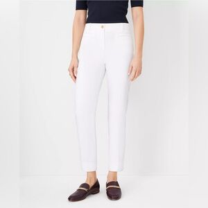 ANNE TAYLOR White Ankle Crop Pants 0